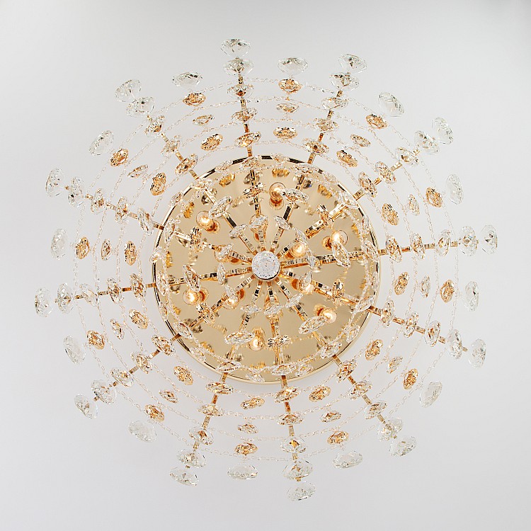 Светильник потолочный Eurosvet 10081/12 золото / прозрачный хрусталь