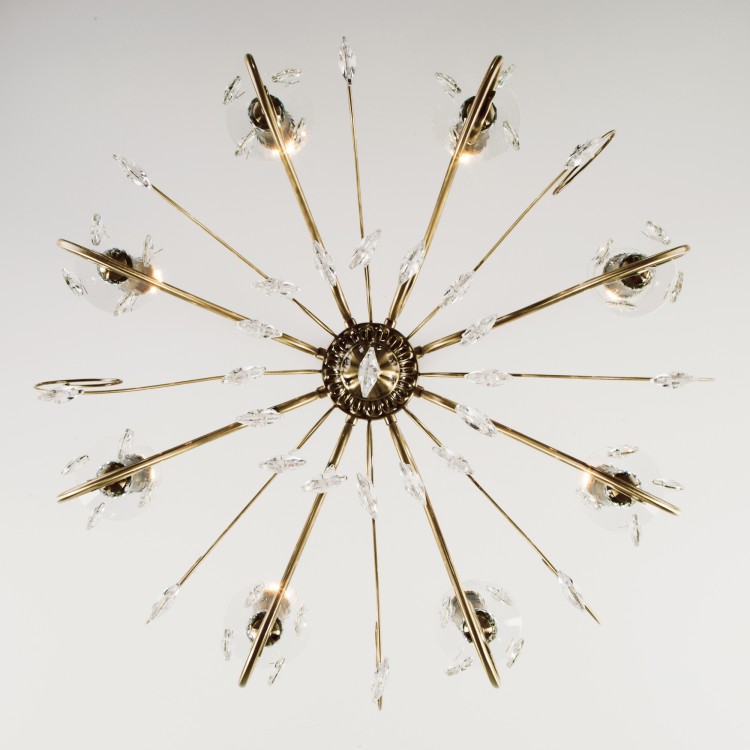 Светильник подвесной Eurosvet Ravenna 10104/8 античная бронза/прозрачный хрусталь Strotskis