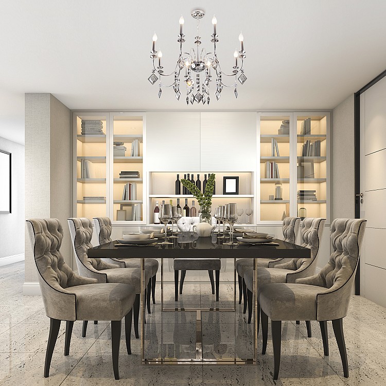 Светильник подвесной Eurosvet Telao 10120/8 хром/дымчатый хрусталь Strotskis Smart