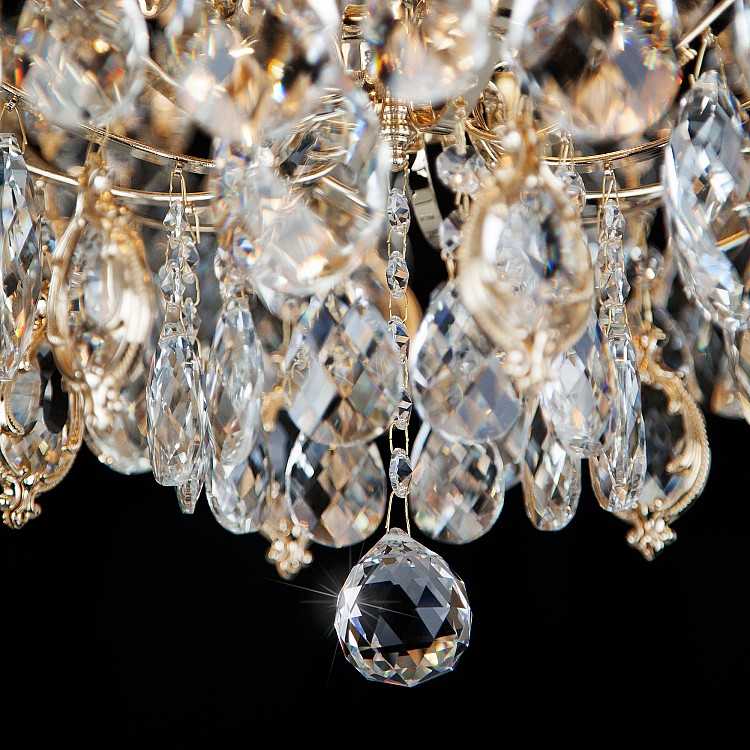 Светильник потолочный Eurosvet 10081/12 золото / прозрачный хрусталь