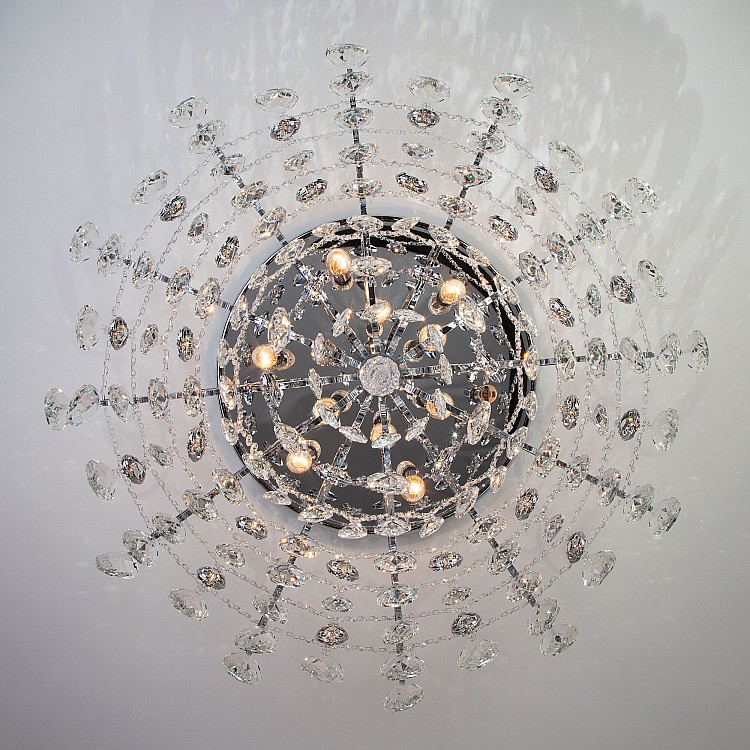 Светильник потолочный Eurosvet 10081/12 хром / прозрачный хрусталь