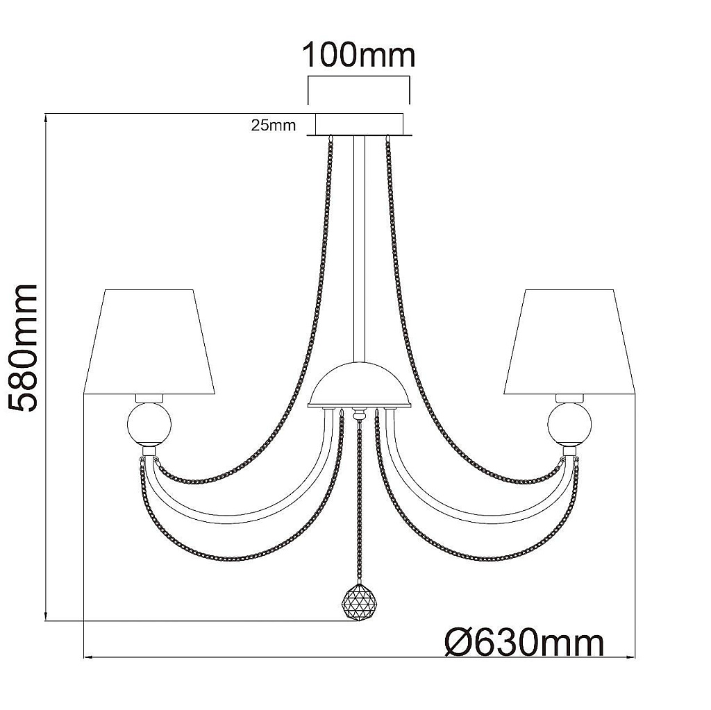 Люстра потолочная MW-Light Федерика 684011505