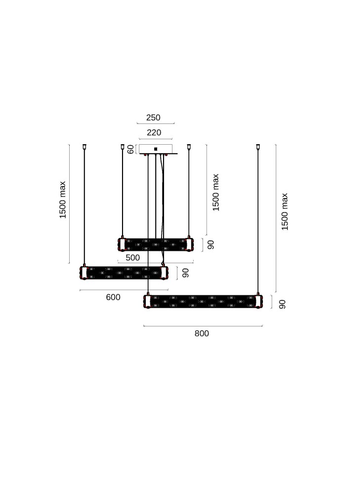 Люстра подвесная Festo Gold FL1051-30P