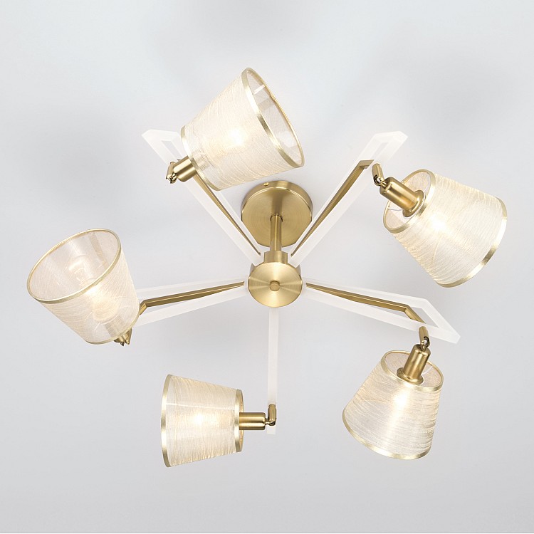 Светильник потолочный Eurosvet Alicante 60082/5 золотая бронза