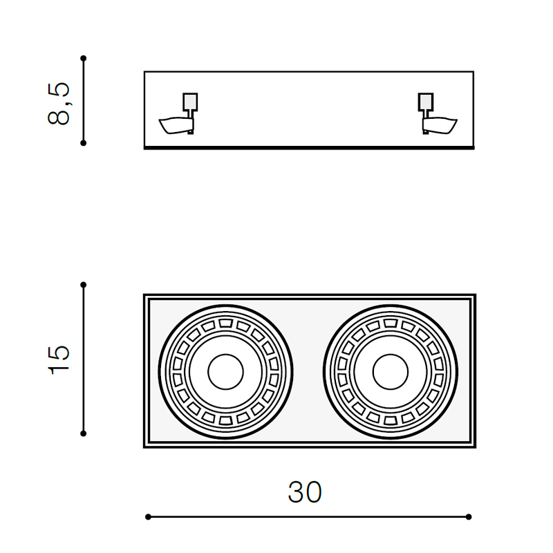 Светильник встраиваемый Azzardo Nova 2 GIPs AZ2934