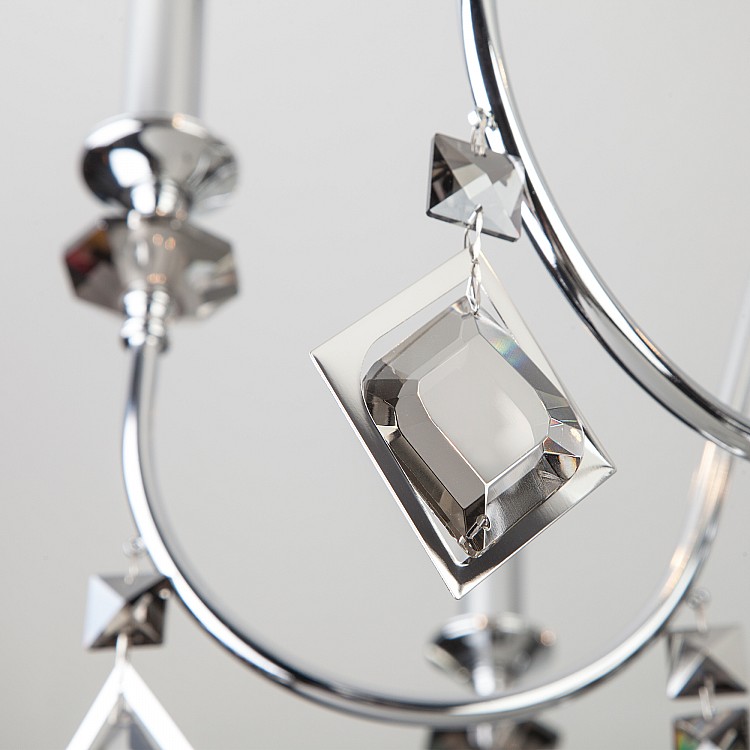 Светильник подвесной Eurosvet Telao 10120/5 хром/дымчатый хрусталь Strotskis Smart