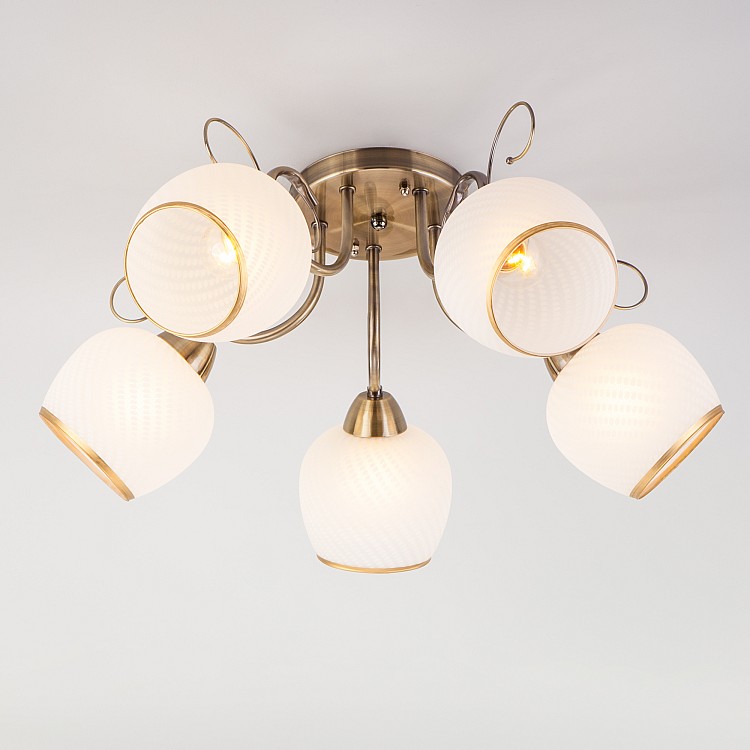 Светильник потолочный Eurosvet Brooksy 30159/5 античная бронза