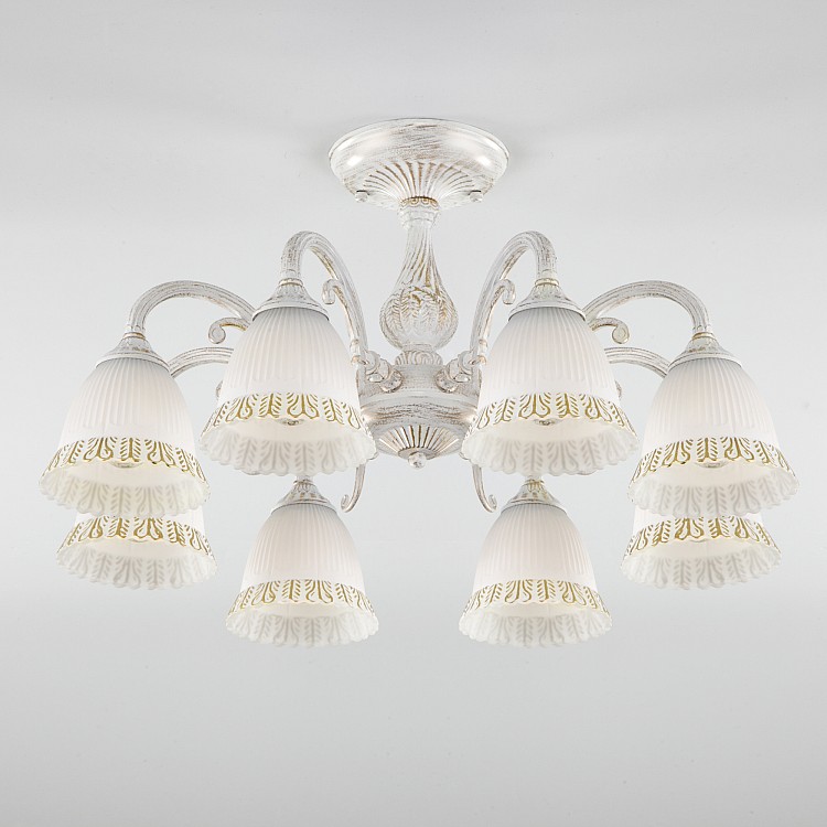 Светильник потолочный Eurosvet Campina 60107/8 белый с золотом