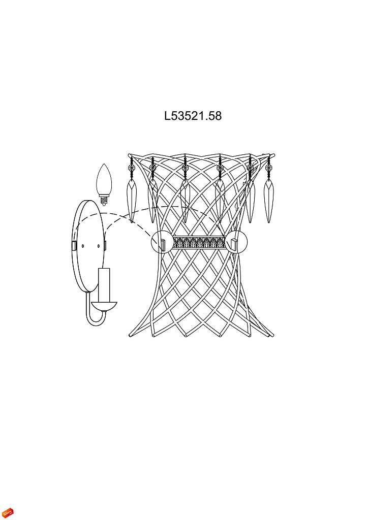 Бра L'Arte Luce Crown L53521.58