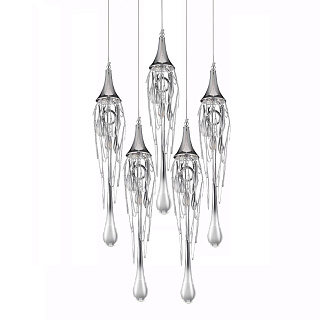Светильник подвесной Delight Collection Goddess Tears P68009L-5/R chrome