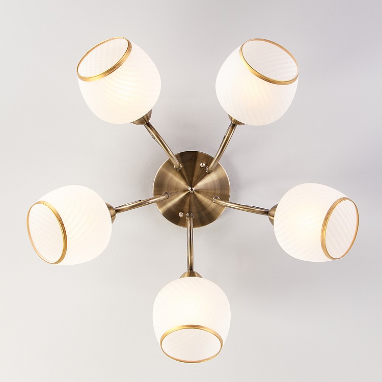 Светильник потолочный Eurosvet Brooksy 30159/5 античная бронза