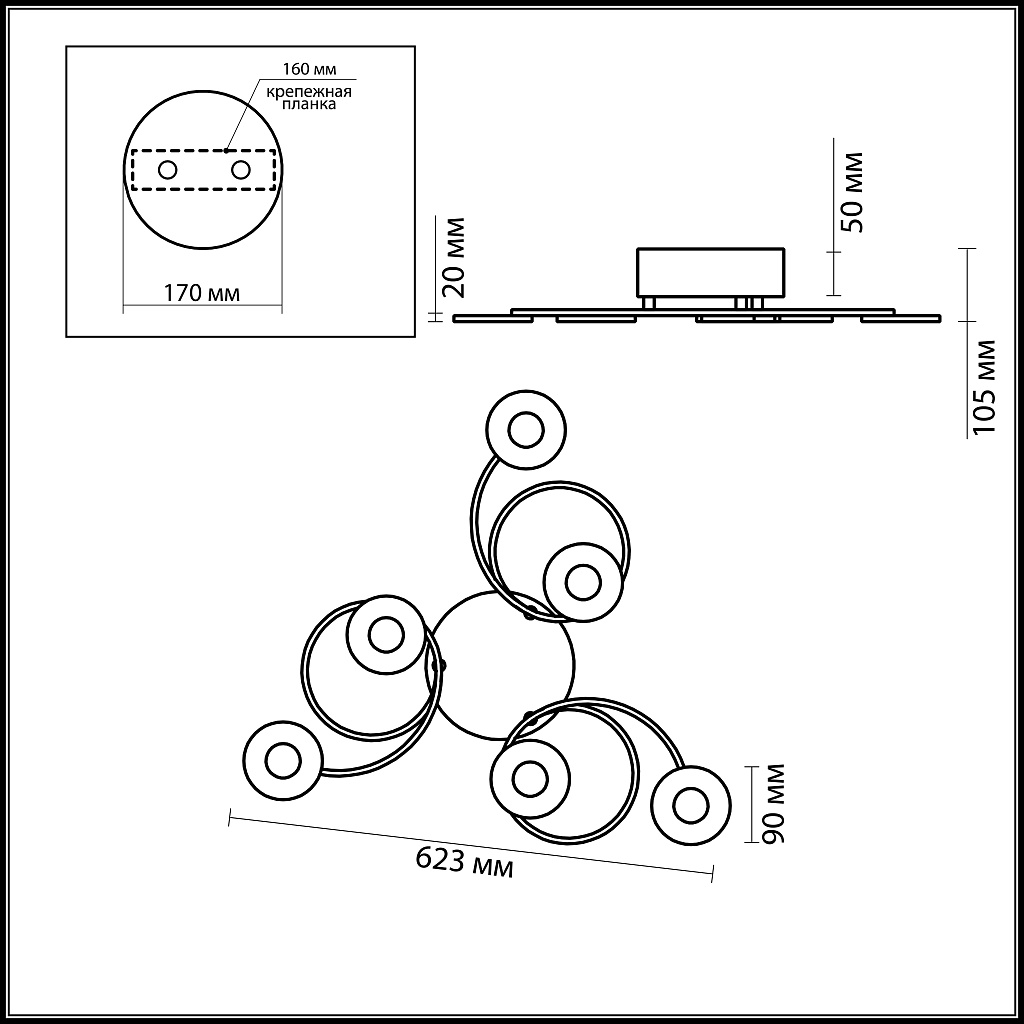 Люстра потолочная Odeon Light Leola 2864/6LC