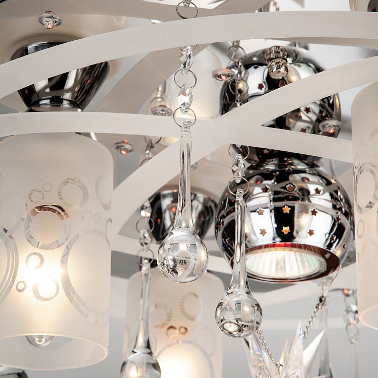 Светильник потолочный Eurosvet Persey 70202/5 хром / синий + красный + фиолетовый