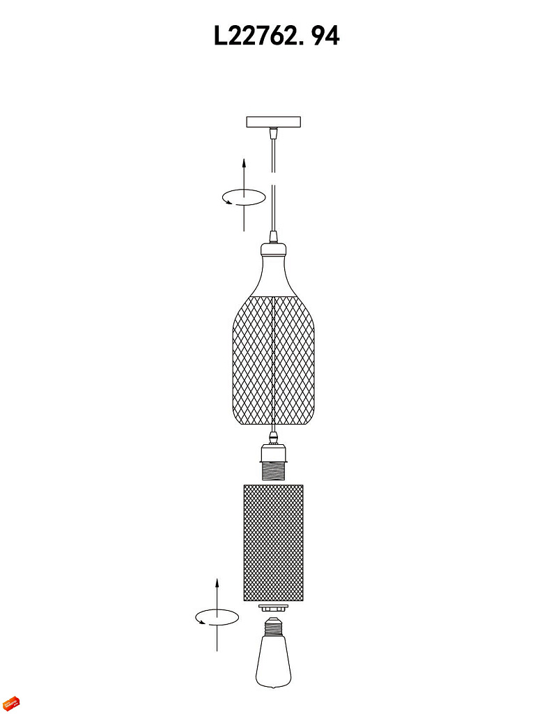 Светильник подвесной L'Arte Luce Diamond L22762.94