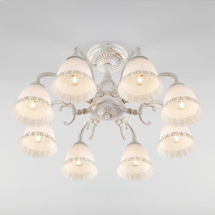 Светильник потолочный Eurosvet Campina 60107/8 белый с золотом