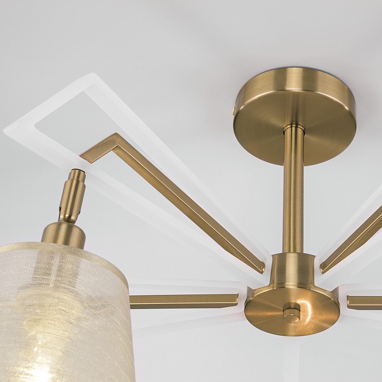 Светильник потолочный Eurosvet Alicante 60082/5 золотая бронза