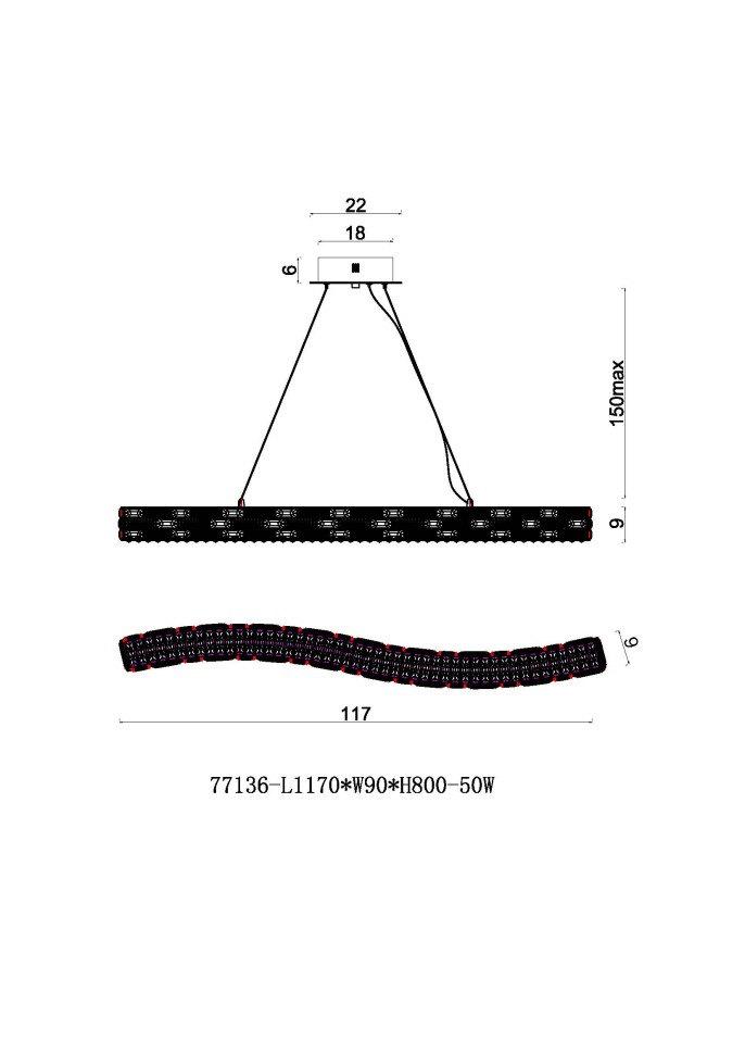 Люстра подвесная Festo Chrome FL1052-10PL