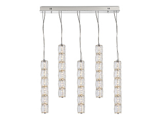 Горизонтальная композиция 8240 из пяти подвесных светильников хром № 98 Newport 8240 Горизонтальная композиция 8240 из пяти подвесных светильников хром № 98