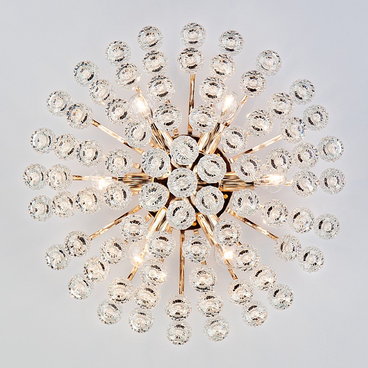 Светильник потолочный Eurosvet Ostiniya 3299/6 золото / прозрачный хрусталь