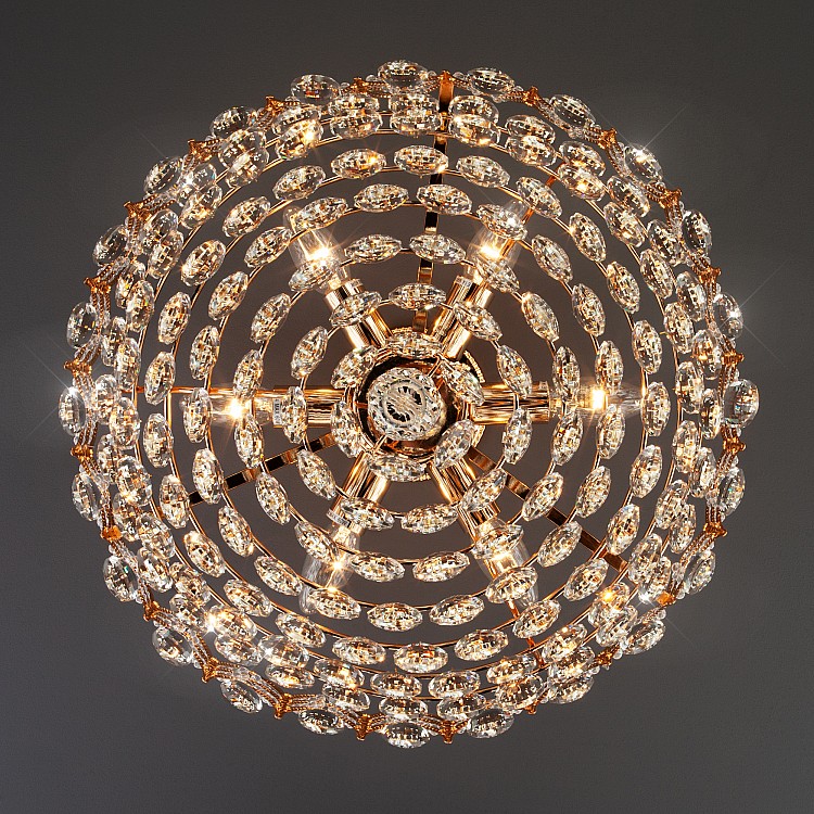 Светильник потолочный Eurosvet Malvina 3649/6 золото / прозрачный хрусталь