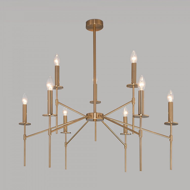 Люстра потолочная на штанге Eurosvet Anders 60142/9 латунь