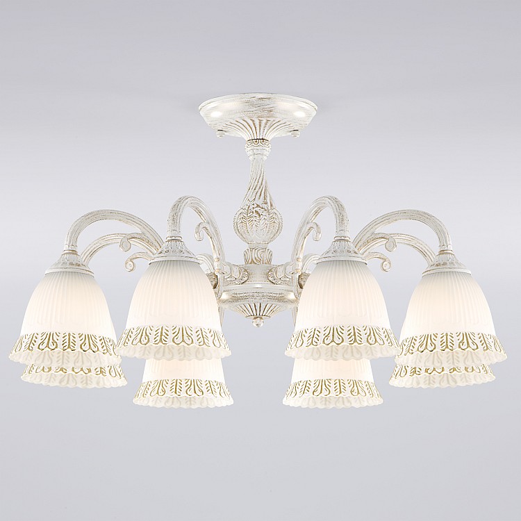 Светильник потолочный Eurosvet Campina 60107/8 белый с золотом