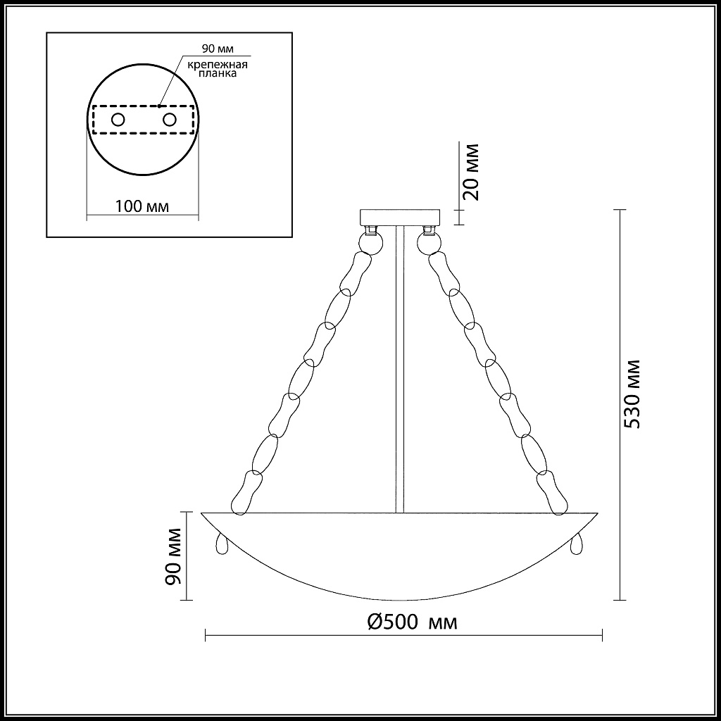 Люстра подвесная Odeon Light Velute 2094/5C