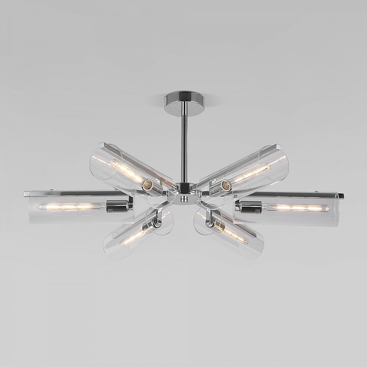 Люстра потолочная на штанге Eurosvet Trompeta 70144/6 хром