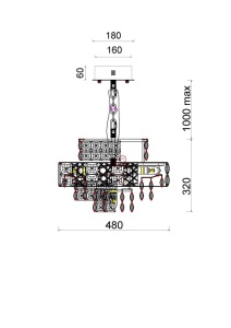 Люстра подвесная Majeste Chrome FL1059-13P