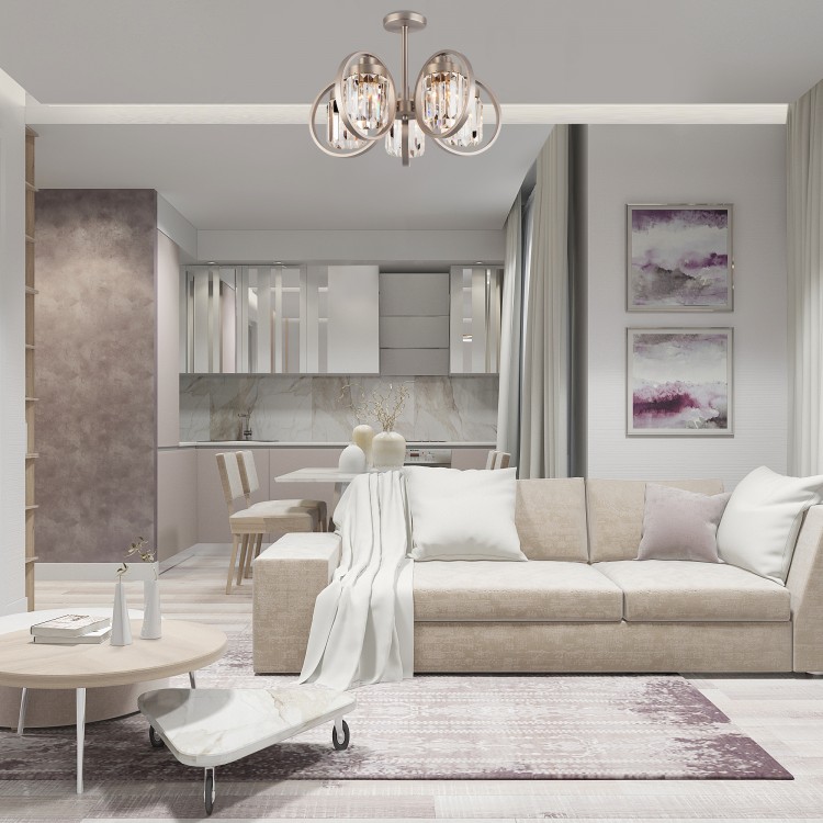 Светильник потолочный Eurosvet Loraine 10128/5 сатин-никель