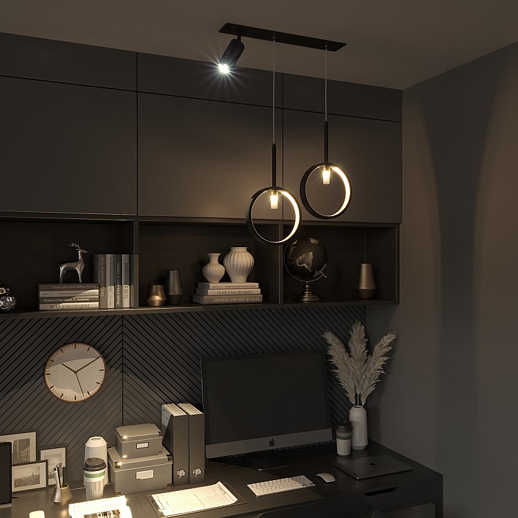 Светильник подвесной Eurosvet Verge 90249/3 черный