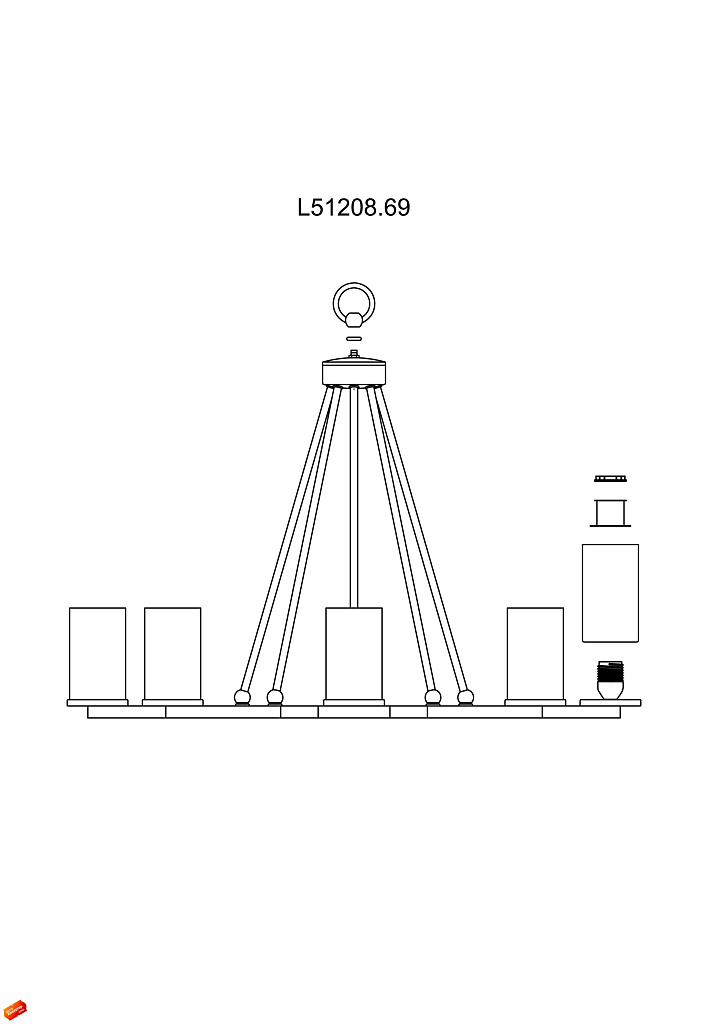 Люстра подвесная L'Arte Luce Ravenna L51208.69
