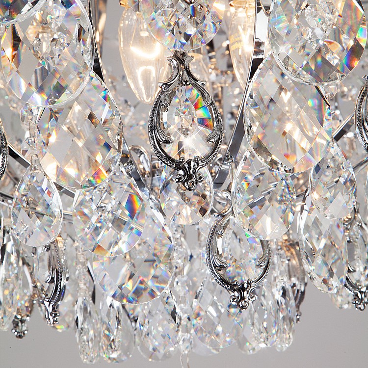 Светильник потолочный Eurosvet 10081/12 хром / прозрачный хрусталь