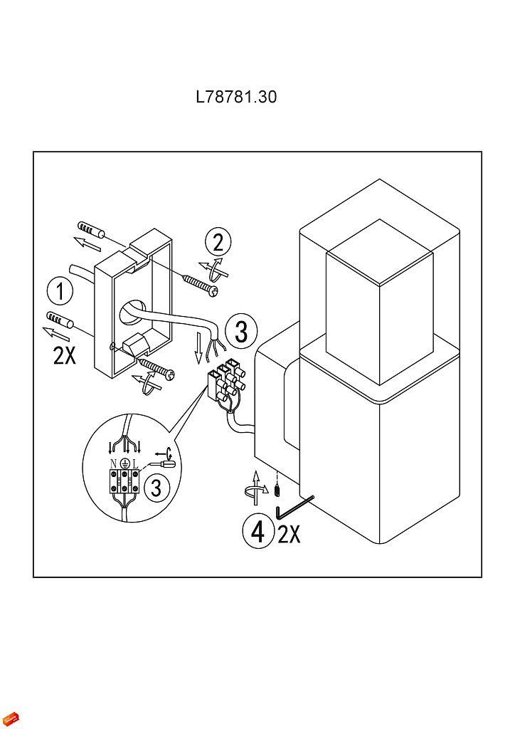Светильник уличный настенный L'Arte Luce Polbivio L78781.30