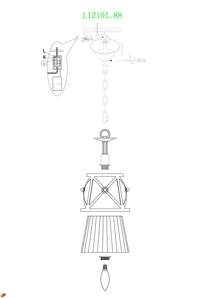 Светильник подвесной L'Arte Luce Fabrizia L12101.88