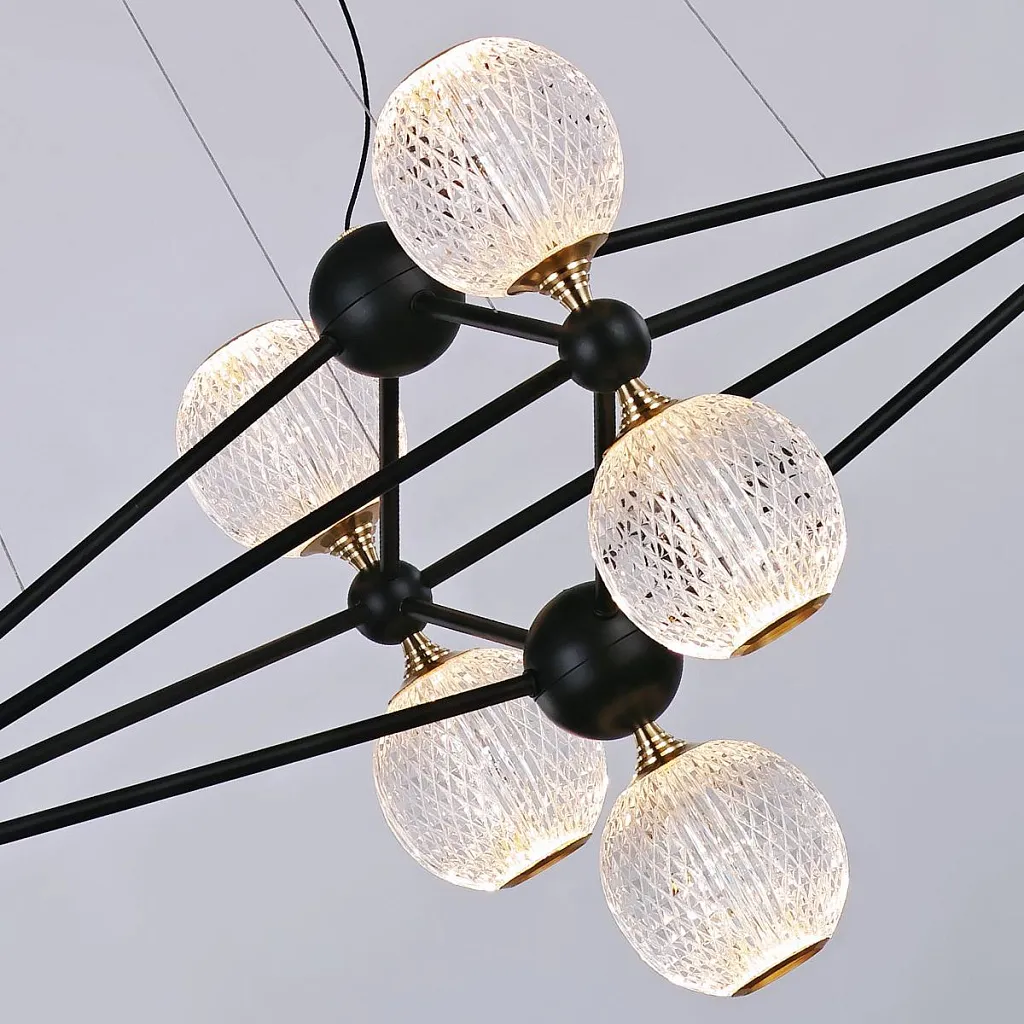 Люстра подвесная Delight Collection Elliot Diamante MD20022005-9B black/chrome