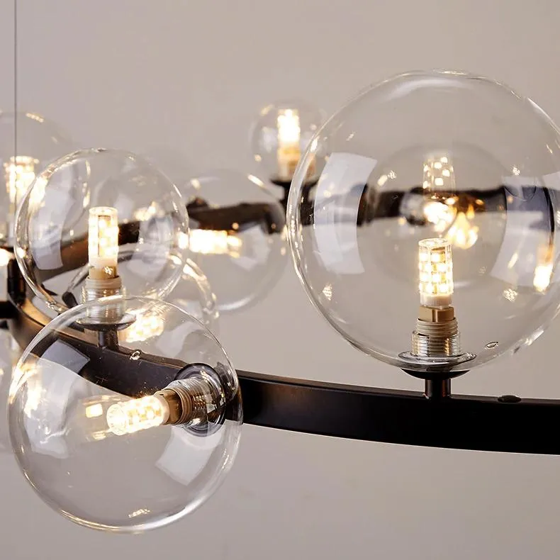 Люстра подвесная Delight Collection Art Deco Bubble 8828P/S black/clear