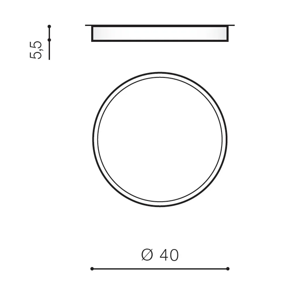 Светильник потолочный Azzardo Monza R 40 AZ4764