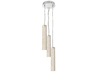 Горизонтальная композиция 8290 из трех подвесных светильников хром №108 Newport 8290 Горизонтальная композиция 8290 из трех подвесных светильников хром №108