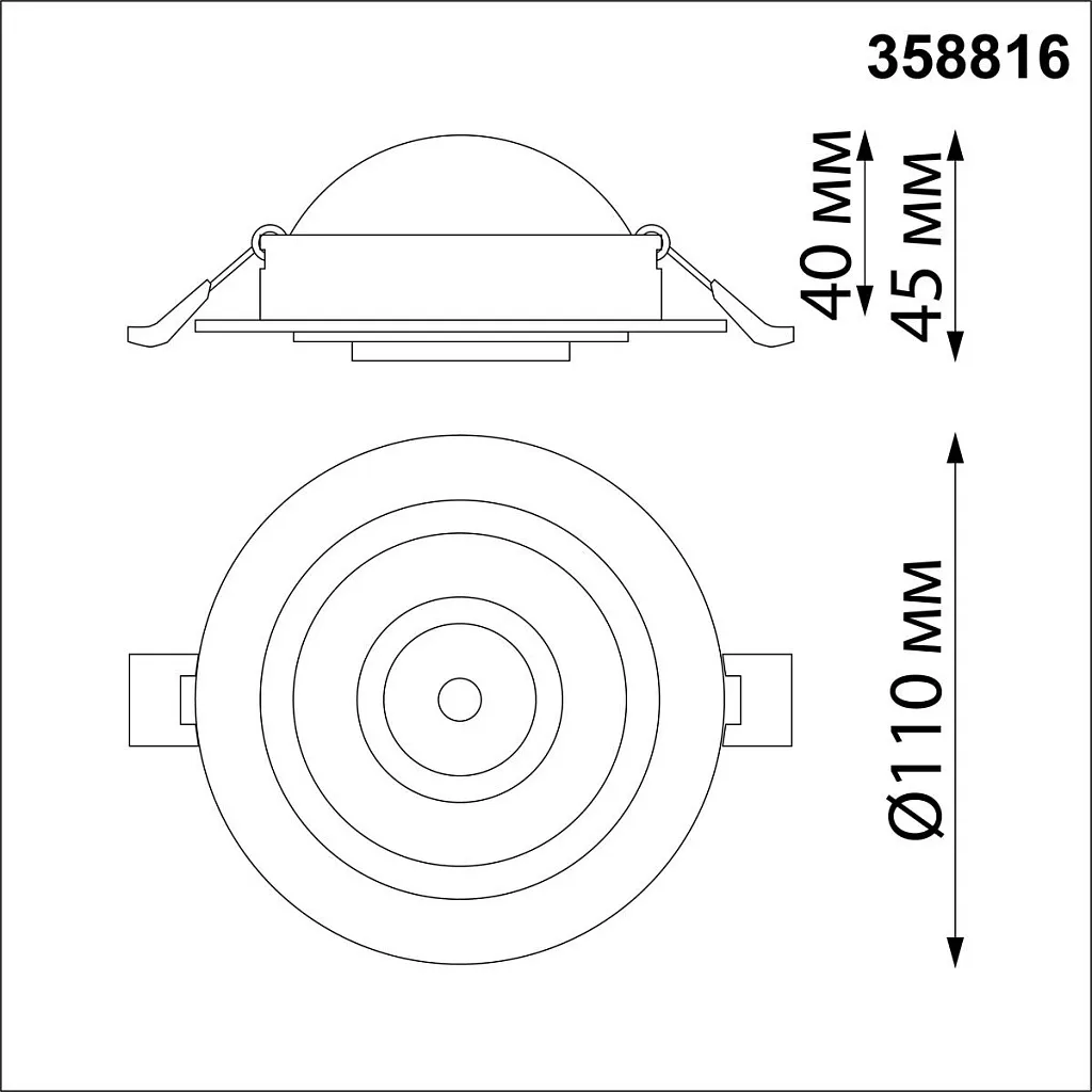 Светильник встраиваемый Novotech Gesso 358816