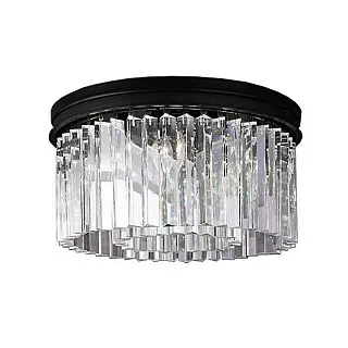 Люстра потолочная Delight Collection 1920s Odeon KR0387C-6B/P black/clear