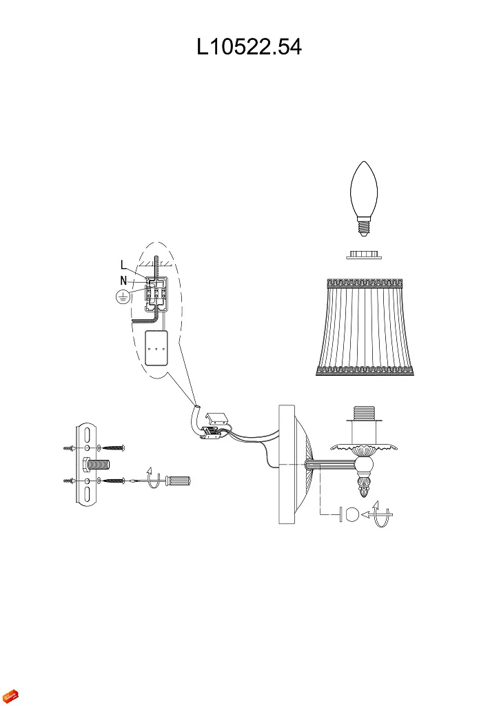Бра L'Arte Luce Bianco L10522.54