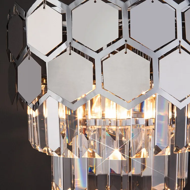 Бра Eurosvet Ariana 10124/2 хром/прозрачный хрусталь Strotskis (10113/2)