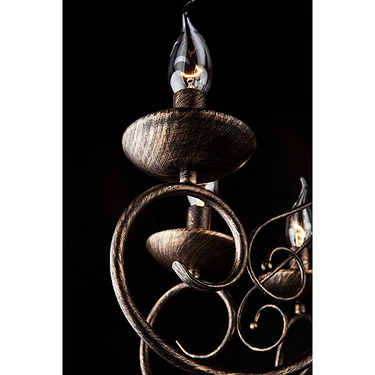 Светильник подвесной Eurosvet Provence 22404/8 черный с золотом