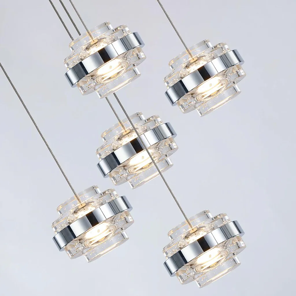 Светильник подвесной Delight Collection Indiana MD22030002-5A chrome/clear