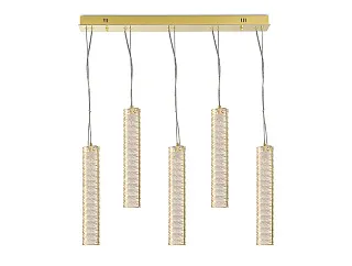 Горизонтальная композиция 8290 из пяти подвесных светильников золото №105 Newport 8290 Горизонтальная композиция 8290 из пяти подвесных светильников золото №105