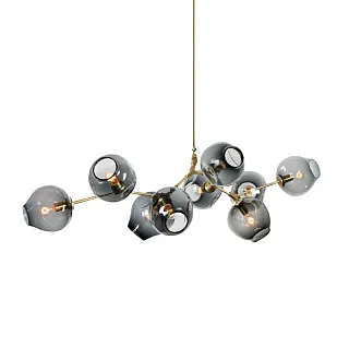 Люстра подвесная Delight Collection Bubble KG0579P-9B brass/smoky