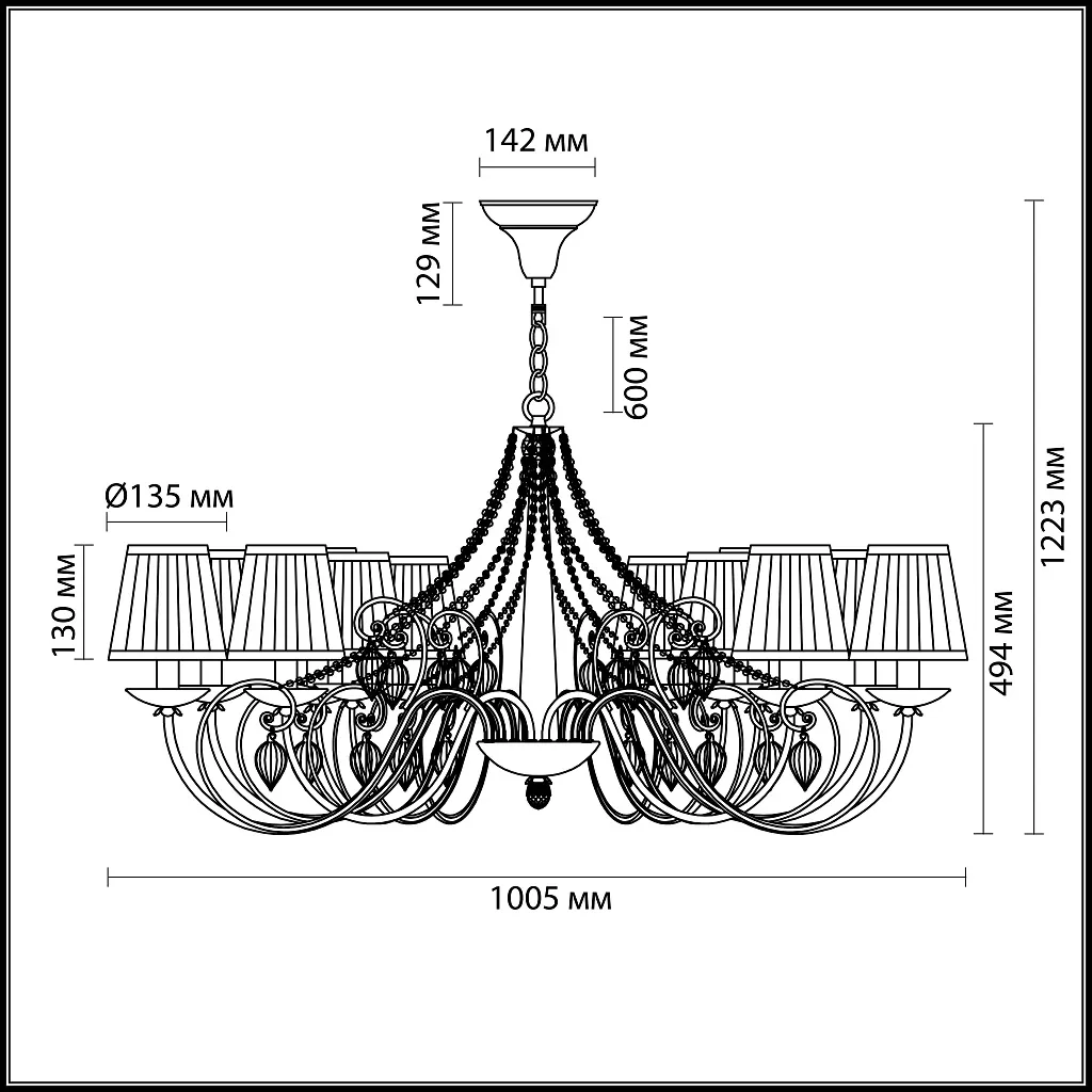 Люстра подвесная Odeon Light Niagara 3921/12