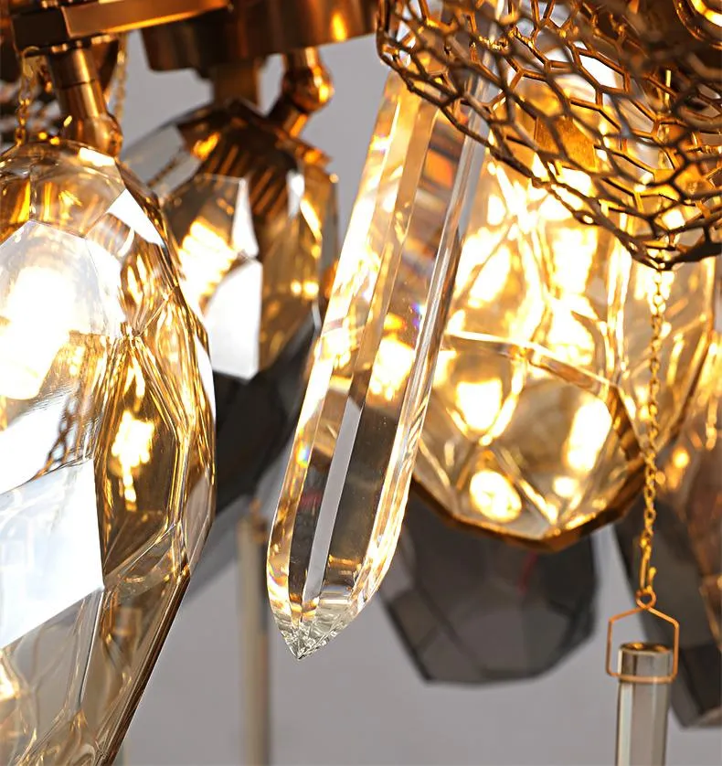 Люстра подвесная Delight Collection Britannica 8898P/BL gold/smoky