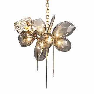 Люстра подвесная Delight Collection Britannica 8898P/AS gold/smoky